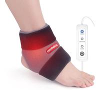 Comfheat Fascia per caviglia riscaldata per alleviare il dolore da artrite della caviglia, cuscinetto riscaldante USB con 3 impostazioni di calore, spegnimento automatico, terapia del calore per