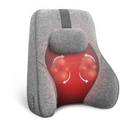 COMFIER Cuscino di supporto lombare per sedia da ufficio, auto, cuscino di supporto lombare con 4 testine massaggianti shiatsu e funzione riscaldamento, cuscino di supporto per la schiena in memory