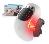 COMFIER Massaggiatore al ginocchio senza fili con funzione di calore, migliorato ginocchiera riscaldabile con cinghie al ginocchio lunghe 48 cm, massaggiatore al ginocchio ricaricabile con grande