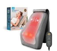 COMFIER Massaggiatore Shiatsu, massaggiatore cervicale con calore, massaggiatori Shiatsu 4D che impastano la schiena, sollievo dal dolore muscolare per il collo, la schiena, le gambe, regali (Grigio)
