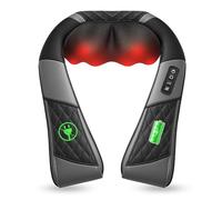 COMFIER Massaggiatore Cervicale Senza Fili con Funzione Termica, Massaggiatore Schiena e Collo Shiatsu, Cuscino Massaggiante 3D con 3 Livelli di Intensità, Ricaricabile, Regalo Donna Uomo, Nero