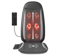 COMFIER Massaggiatore per la schiena shiatsu con calore, cuscino per sedia da massaggio per sollievo profondo, cuscino riscaldato per sedile, massaggiatore per collo, anca con impastamento e