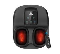 COMFIER Massaggiatore per piedi con compressione di calore, macchina per massaggio shiatsu piedi, riscaldato, telecomando, 3 timer, regalo per uomini, donne, taglia 13, aggiornamento