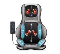 Comfier Massaggiatore Schiena e Collo con Calore, 2D/3D Shiatsu Massaggiatore Elettrico con Compressione d’Aria, Sedile Massaggiante per Schiena e Collo, Tutto il Corpo