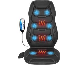 COMFIER Sedile Massaggiante con Funzione Riscaldante, Tappetino Massaggiante con Vibrazione per Schiena e Collo, Cuscino Relax, Massaggiatore Schiena per l'Ufficio Domestico, Regali Uomo