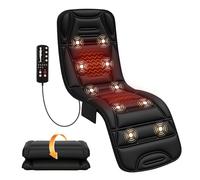 COMFIER Tappetino Massaggiante con Funzione Riscaldante, Coprisedile Materassino Massaggiante Vibrante con 10 Motori di Vibrazione, 5 Modalità di Massaggio e Funzione di Spegnimento Automatico, Regalo