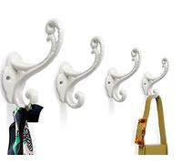 Comfify Ganci rustici decorativi della parete - Shabby Chic Set di 4 ganci fissati al muro per cappotti, borse, asciugamani e altro ancora - Ganci d'epoca per l'arredamento della casa colonica