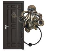 COMFOLIVING Battente per porta, scultura da parete a forma di polpo profondo, statuetta battente per porta a tema bar, accessori per porte di casa