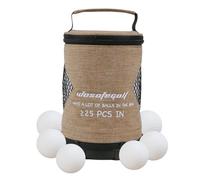 COMFOLIVING Borsa da golf, Borsa per palline da golf, borsa per pallina da golf cilindrica di grande capacità con cerniera, tasche portaoggetti pieghevoli portatili, borsa da golf leggera per pallina