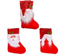 COMFOLIVING Calza di Natale per bambini, calza decorativa di Natale | Paillettes Ciondolo decorativo per calze di Babbo Natale - Ornamento per albero di Natale calza di Natale per, casa, fattoria