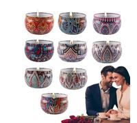COMFOLIVING Candele per aromaterapia,Candele da donna - Set di 9 candele profumate piacevoli per le donne - Candele rilassanti con fragranza per appuntamenti, luna di miele, lavoro, yoga, bagno
