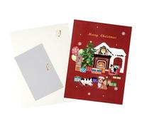 COMFOLIVING Christmas Cards - Greeting Cards For Christmas | Christmas Cards | Greeting Cards | Cartoon Greeting Card | Novelty Holiday Cards | Cute Festival Christmas Cards For Friends Family Lov