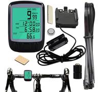 COMFOLIVING Contachilometri per biciclette, contachilometri per biciclette Contachilometri | Contachilometri per bicicletta cablato con display LCD - Tracker Milage per biciclette, portatili