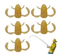 COMFOLIVING Esca di rana d'acqua dolce,Esche di rana di superficie - 5 pz. Esche galleggianti da pesca in superficie - Set di esche da pesca per pesce gatto, passera, mandarino