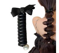 COMFOLIVING Fasce per capelli a da donna, supporti per coda di cavallo con papillon, fiocchi per capelli senza grovigli, fascette elastiche per capelli allungabili per capelli della bobina