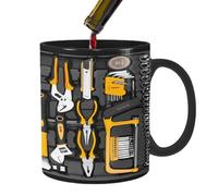 COMFOLIVING Funny Coffee Mug, Black Ceramic Coffee Travel Mug,Large Tea and Coffee Cup Funny Mugs for Women Large Mechanic Toolbox Coffee Cup for Beer, Whiskey, Wine