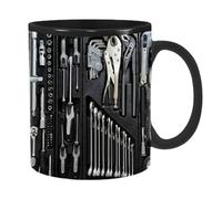 COMFOLIVING Funny Coffee Mug, Black Ceramic Coffee Travel Mug,Large Tea and Coffee Cup Funny Mugs for Women Large Mechanic Toolbox Coffee Cup for Beer, Whiskey, Wine