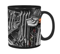 COMFOLIVING Funny Coffee Mug, Black Ceramic Coffee Travel Mug,Large Tea and Coffee Cup Funny Mugs for Women Large Mechanic Toolbox Coffee Cup for Beer, Whiskey, Wine