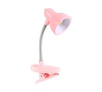 COMFOLIVING Lampada da tavolo a clip, portatile, rosa, con morsetto, luce da lettura per la cura degli occhi, design moderno e femminile
