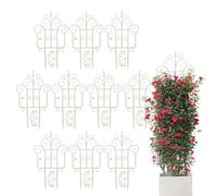 COMFOLIVING Piccoli tralicci per piante, recinzione decorativa, recinzione da giardino borderline impilabile per piante, cordoli per fiori recinzione per esterni 10 pezzi recinzione barriera animale