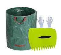 COMFOLIVING Scope e artigli a foglia, rastrello ergonomico con lama di impugnatura, palette per raccolte di foglie - Ravanello da giardino ergonomico a mano per foglie, ritagli, detriti