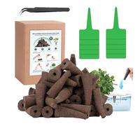 COMFOLIVING Spugne di Ricambio per la Crescita delle Radici, spugne di Ricambio per la Coltivazione delle Piante - Spugne per Piante con 10 Etichette per Piante | Kit di germinazione per