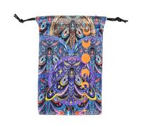 COMFOLIVING Tarot-Tasche, Tarot-Kartentasche - Schmetterlingsmuster-Orakel-Kartenhalter-Tasche (5,12 X 7,09 Zoll) Münzbeutel | Neuartige Tarot-Karten-Würfel-Aufbewahrungstaschen Mit Kordelzug