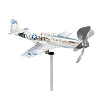 COMFOLIVING Veleta aereo, filatori a in metallo per esterni | Ruota aerei Mulino a con energia eolica,Acchiappasogni aereo resistente alle intemperie, sculture a,