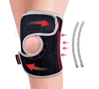 COMFORCE Ginocchiera regolabile, manicotto di sostegno per la rotula, ginocchiera ergonomica aperta per uomini e donne, comodo stabilizzatore della rotula per artrite, stiramenti, distorsioni