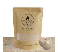 comforder Sabbia per Candele con Stoppini, Granelli di Cera, Kit Candele Fai da Te, Pearl Candle, 400 g Perle di Cera per Candele + 4 Stoppini (Verde Muschio)