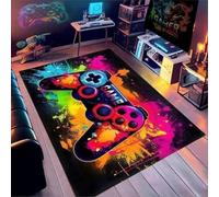 Comforight Tappeto da gioco per camera dei ragazzi, con stampa 3D, motivo gamepad con stampa 3D, per soggiorno, stanza dei giochi, lavabile, antiscivolo, tappeto decorativo (120 x 160 cm)