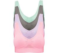 Comfort Air Cooling Seamless Bra Senza Ferretto in Confezione da 4 Pezzi Ideale Mentre dormi, Mentre Fai Sport, Mentre lavori o nel Tuo Tempo Libero