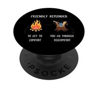Comfort attraverso il disagio Promemoria motivazionale Art PopSockets PopGrip Adesivo