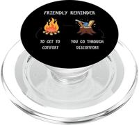 Comfort attraverso il disagio Promemoria motivazionale Art PopSockets PopGrip per MagSafe