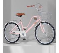 Comfort Cruiser Bike per adulti con portabicchieri, portapacchi posteriore in acciaio, linea freno nascosta, sedile regolabile, velocità singola, freni anteriori e posteriori, ideale per gite in città