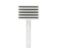 Comfort Grip Pennello per gatti a vapore, pettine ergonomico per animali domestici con comodi denti in acciaio inox, strumento per la cura dei graffi, design durevole per grigio delicato