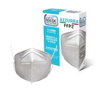 Comfort Mask Azzurra 3 Mascherine FFP2 Bianche Prodotte e Certificate in Italia CE2008, Anallergiche con elastici morbidi e resistenti