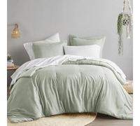 Comfort Spaces Biancheria da letto in microfibra per tutte le stagioni, verde salvia, per letto matrimoniale/queen size
