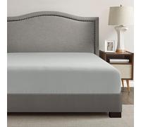 Comfort Spaces Coolmax Fogli di raffreddamento antiumidità, super morbidi, resistenti allo sbiadimento, tasca profonda 40,6 cm, elastico tutto intorno, clima caldo per sudorazione notturna, grigio