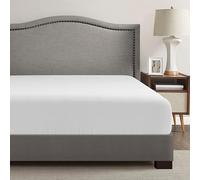 Comfort Spaces Coolmax,Lenzuolo con angoli elasticizzati, super morbido, resistente allo sbiadimento, tasca profonda 43.2 cm, elastico tutto intorno, regina, bianco