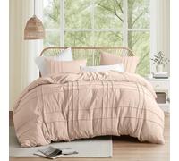 Comfort Spaces Set copripiumino per letto king size, 3 pezzi con nervature, per letto king size, leggero per tutte le stagioni, extra morbidezza, in microfibra prelavata, per letto king size, king