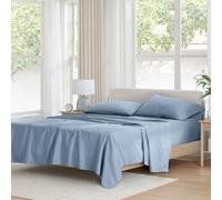 Comfort Spaces Set di lenzuola in 100% cotone traspirante, leggero, morbido, con tasca elastica da 30,5 cm, adatto per materassi fino a 35,6 cm, biancheria da letto accogliente per tutte le stagioni
