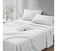 Comfort Spaces Set di lenzuola in 100% cotone traspirante, leggero, morbido, con tasca elastica da 35,6 cm, per materassi fino a 40,6 cm, biancheria da letto accogliente per tutte le stagioni, federa
