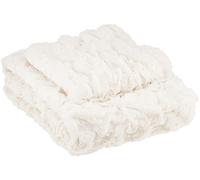Comfort spazi - increspato in finta pelliccia, 127 x 152,4 cm con 2 federa cuscino quadrato copre 50,8 x 50,8 cm Ivory