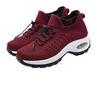 Comfort Wear - Scarpe ortopediche da donna, in rete traspirante, con cuscinetto d'aria, per alleviare la fascite plantare, A Winered, 39 2/3 EU