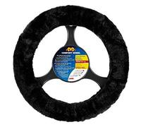 Comfort Wheel, coprivolante elasticizzato in vera pelliccia - Nero - Ø 36-42 cm