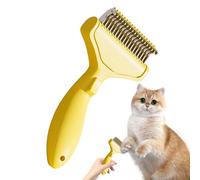 Comfortable Cat Comb, Multi Purpose Pet Brush, 3.46x1.85 Inches Cat Grooming with Sturdy Construction, Long Thick Curved Comb, Dog Brush with Grip, Pet Accessory for Puppy Kitten