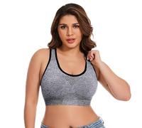 Comfortable Everyday Lace Bralette, Breathable Seamless Underwired Bra Plus Size with Full Coverage And Support, Sky Blue, 3XL(Black,6XL)