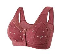 Comfortable Sexy Women Bra Wrap Tank Top Style Big Buckle Front Thin, Red, 20(Brown,14)