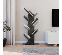 ComfortCove Libreria ad Albero, Scaffale da Terra, 7 Ripiani, Nero